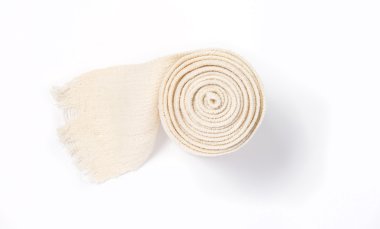 Beyaz bir arka plan üzerinde Elastik Bandaj