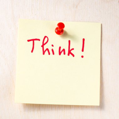 Kağıt üzerinde düşünmek not göndermek 