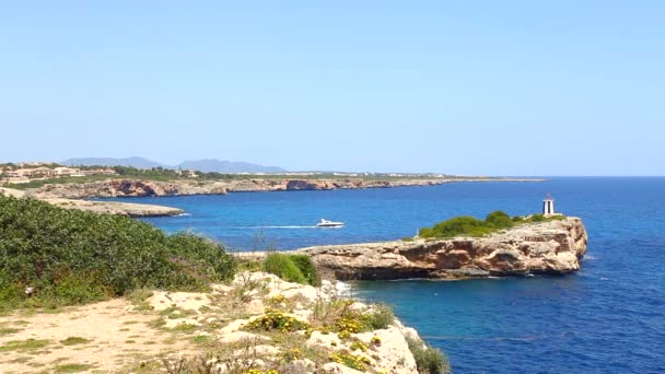 Paisaje marino en Porto Cristo, Mallorca — Vídeos de Stock