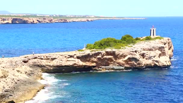 Paisaje marino en Porto Cristo, Mallorca — Vídeo de stock