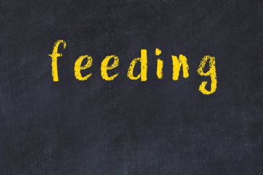 Kolej tebeşirinde beslenme sözcüğü yazılı.