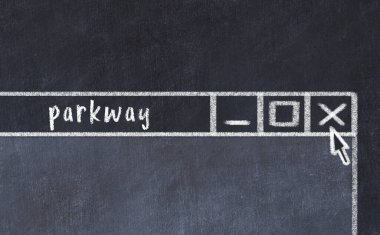 Yazı yollu tarayıcı penceresinin tebeşir sürükleyicisi 