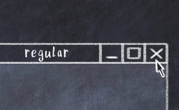 Düzenli yazıtı olan tarayıcı penceresinin tebeşir sürükleyicisi 