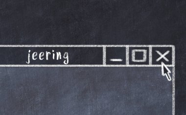 Tarayıcı penceresinin tebeşir sürükleyicisi ve yazıtla alay etme 