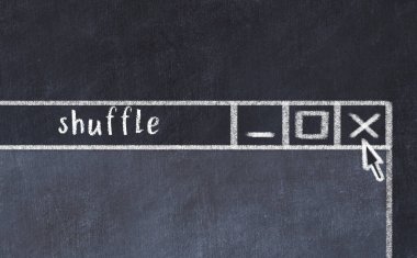 Yazı karıştırma ile tarayıcı penceresinin tebeşir sürükleyicisi 