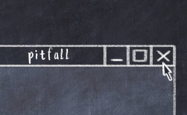 Yazı tuzaklı tarayıcı penceresinin tebeşir sürükleyicisi 