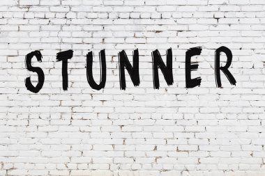 Yazıt sersemleticisi beyaz tuğla duvara boyanmış.