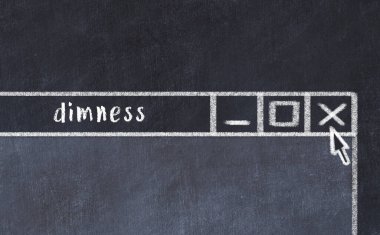 Yazı kalınlığında tarayıcı penceresinin tebeşir sürükleyicisi 