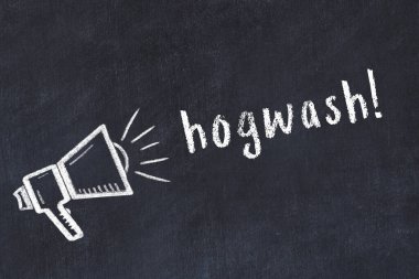 Hoparlör ve yazıt saçmalığının çizimi.