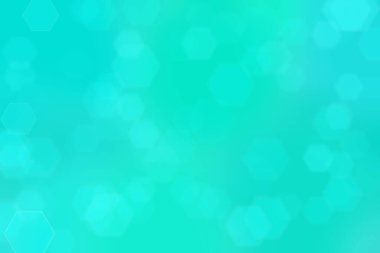 mavi ve yeşil soyut odaklanmış arkaplan, altıgen şekilli bokeh noktalar