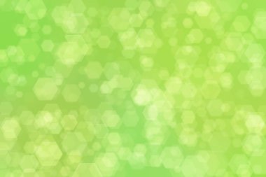 yeşil soyut odaklanmış arkaplan, altıgen şekilli bokeh benekleri