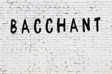 Siyah boyalı el yazısıyla yazılmış beyaz tuğlalı bir duvar.