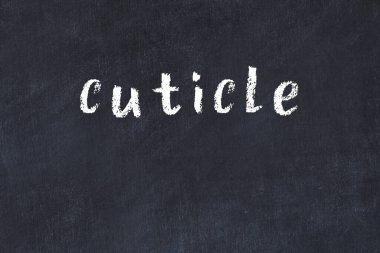 Siyah masanın üzerine elle yazılmış tebeşir tırnağı.