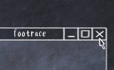 Tarayıcı penceresini başlık basamağıyla kapatılıyor. Tebeşir çizimi. Sorunlarla başa çıkma kavramı