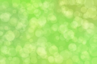 Çember şekilli bokeh benekli yeşil soyut odaklanmış arkaplan