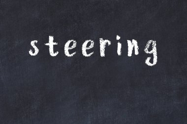 Tebeşir el yazısıyla yazması direksiyon siyaha.