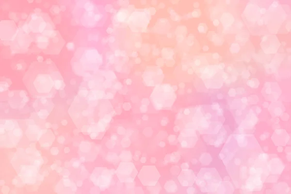 带六边形突起点的粉红抽象脱焦背景 — 图库照片