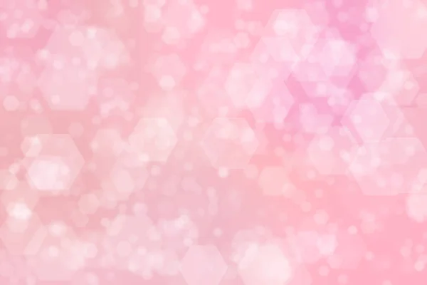 ピンクの抽象的背景六角形のボケスポット — ストック写真