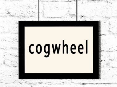 Beyaz tuğla duvara asılı siyah ahşap çerçeve. 