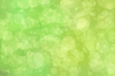 Çember şekilli bokeh benekli yeşil soyut odaklanmış arkaplan
