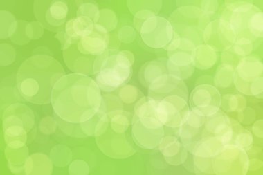 Çember şekilli bokeh benekli yeşil soyut odaklanmış arkaplan