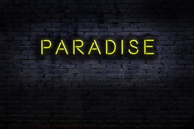 Geceleri duvarda neon levhası var. Yazıt cenneti