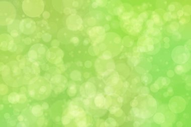 Çember şekilli bokeh benekli yeşil soyut odaklanmış arkaplan