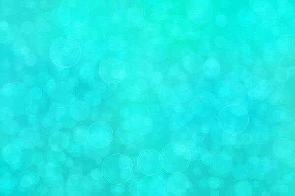 blue and green abstract defocused background with circle shape bokeh spots