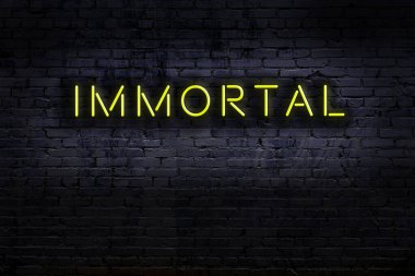 Geceleri duvarda neon levhası var. Yazıt ölümsüzdür