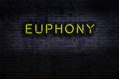 Geceleri duvarda neon levhası var. Yazı öforisi