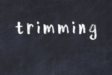 Siyah masadaki tebeşir el yazısı budamaName