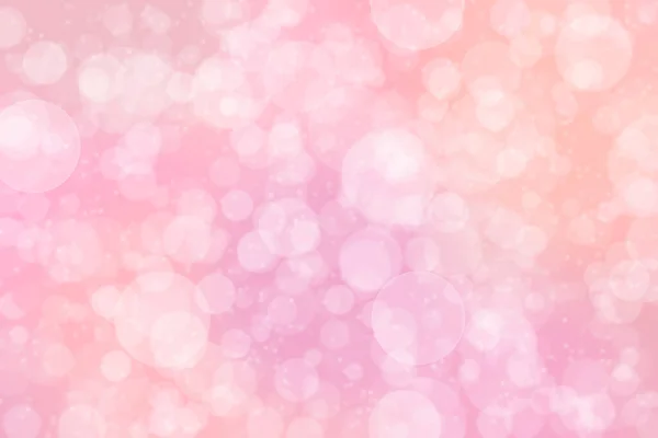 Çember şeklindeki bokeh benekleri ile odaklanmış pembe soyut arkaplan