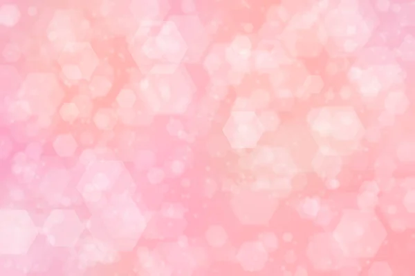 Roze Abstracte Onscherpe Achtergrond Met Zeshoekige Bokeh Vlekken — Stockfoto