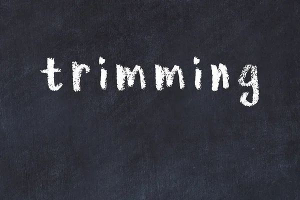 Siyah masadaki tebeşir el yazısı budamaName