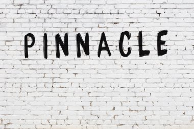 Siyah boyayla yazılmış beyaz tuğlalı duvar.