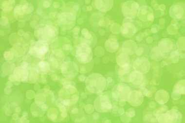 Çember şekilli bokeh benekli yeşil soyut odaklanmış arkaplan