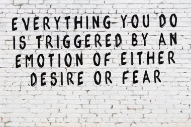 Üzerinde mantıklı alıntıların yazılı olduğu siyah boyanmış beyaz tuğla duvar.