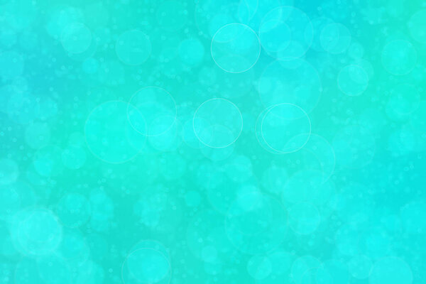 blue and green abstract defocused background with circle shape bokeh spots