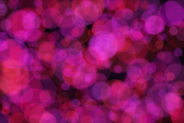 Pink Red Circle Defocused Spots Black Background Abstract Bokeh — Stock Photo, Image