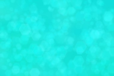 mavi ve yeşil soyut odaklanmamış arkaplan altıgen şekilli bokeh benekleri ile