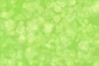 Çember şekilli bokeh benekli yeşil soyut odaklanmış arkaplan