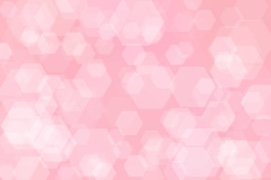 Altıgen şekilli bokeh noktalı pembe soyut odaklanmış arkaplan