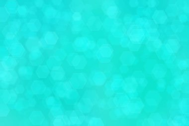 mavi ve yeşil soyut odaklanmamış arkaplan altıgen şekilli bokeh benekleri ile