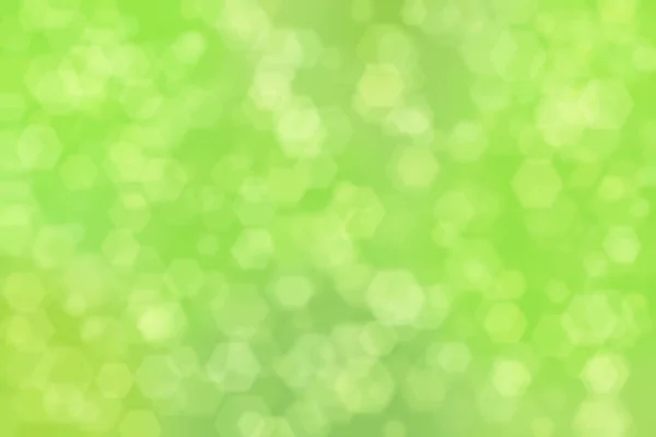 Grüne Abstrakte Defokussierte Hintergrund Mit Sechseckigen Bokeh Flecken — Stockfoto