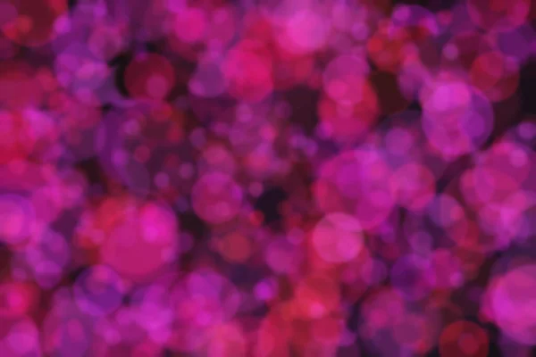 Círculo Rosado Rojo Puntos Desenfocados Sobre Fondo Negro Bokeh Abstracto — Foto de Stock