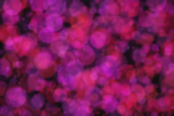 Círculo Rosado Rojo Puntos Desenfocados Sobre Fondo Negro Bokeh Abstracto — Foto de Stock