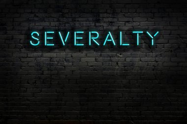 Geceleri duvarda neon levhası var. Yazı keskinliği