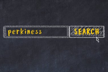 Siyah karatahtaya arama motoru çiziliyor. Canlılık arayışı kavramı