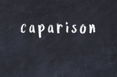 Siyah masadaki tebeşir el yazısıyla yazılmış yazması.