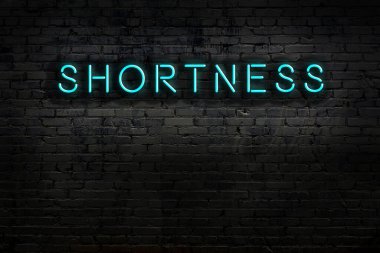 Duvara yazı yazma yetersizliği olan neon levhası. Gece görünümü